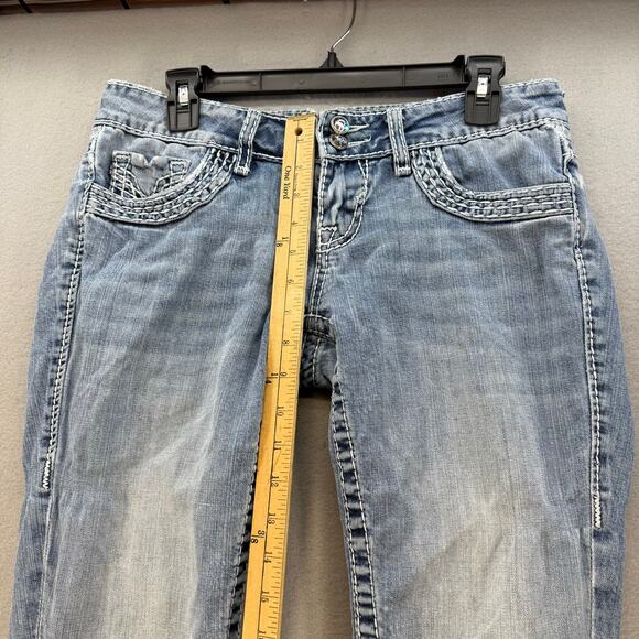 Vigoss Jeans Women's 3/4x33 Light Blue Chelsea Slim Boot Cut Western Preppy - Picture 13 of 15